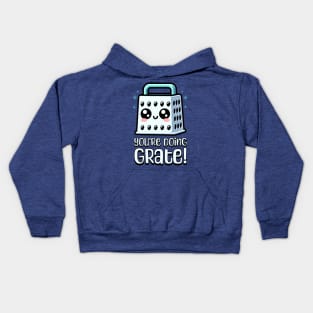 You're Doing Grate? Cute Cheese Grater Pun Kids Hoodie